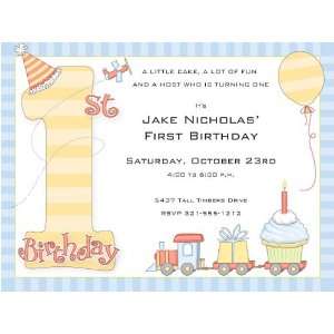   Party Invitations   1st Birthday Party Boy Invitation Toys & Games