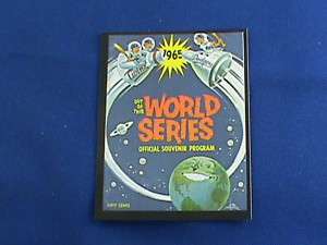 World Series Program Cover Card   1965 Twins vs Dodgers  