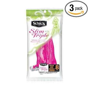  Schick ST3 Slim Triple Disposable Razor For Her 8 Count 