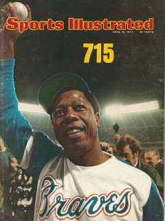 SPORTS ILLUSTRATED HANK AARON 715 HOME RUN ISSUE  APRIL 15th 1974 