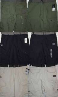NWT Marc Ecko Sideline Cargo Shorts Belt & Logo Patches  