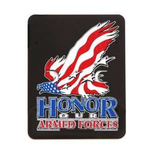 iPad 5 in 1 Case Matte Black Honor Our Armed Forces US American Flag 