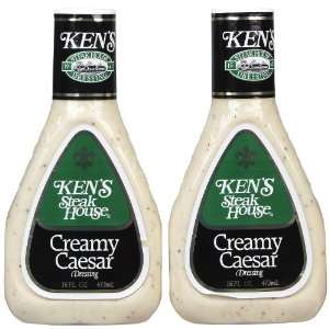 Kens Creamy Ceasar Dressing, 16 oz, 2 Grocery & Gourmet Food