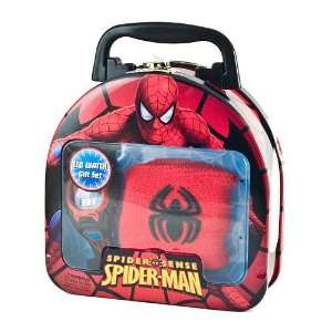 Spider Man LCD Watch Set in Tin   Red Toys & Games