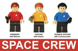 Star Trek Custom Lego Minifigures * Scotty, Kirk and Spock * BRAND 