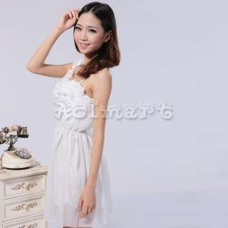 Lady one Shoulder Chiffon Cocktail Party Mini Dress NEW  