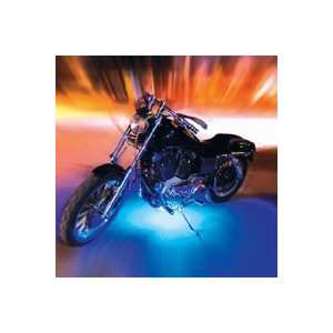 PlasmaGlow  10350  Motorcycle / ATV Underbike + Chrome Kit   Blue