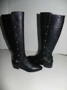 Michael Kors Carney Black Leather Riding Boots size 5.5 NIB  