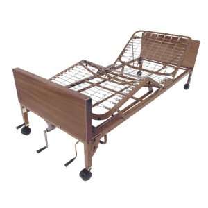 Drive Medical Manual Bed with Full Length Side Rails and Inner Spring 