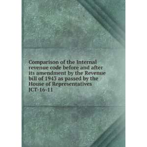  Comparison of the Internal revenue code before and after 