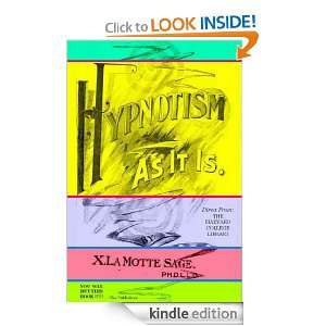 HYPNOTISM   As It Is X. LA MOTTE SAGE  Kindle Store