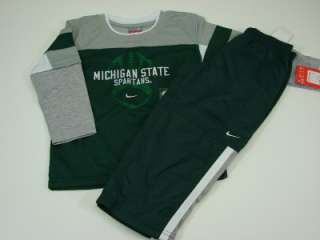 NWT Nike Michigan State Spartans Football Outfit Shirt Pants Boys Size 
