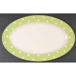  Spode Baking Days Green Oval Serving Platter, Fine China Dinnerware 