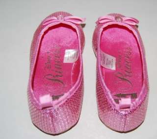   Princess Pink Sparkly Sequin Ballet Flats Slip On Shoes 11  