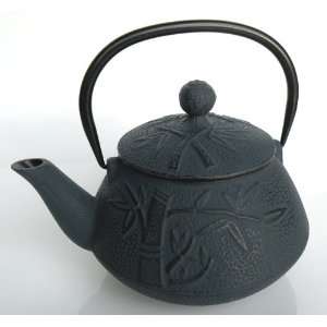 Gorgeous Japanese Style Iron Teapot w/Filter Net,Bamboo 