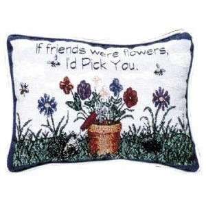  If Friends Were Flowers Decorative Tapestry Toss Pillow 
