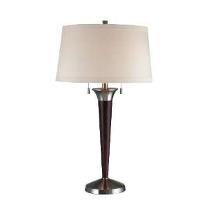 Lite Source LS 20800PS/DWAL Weston Table Lamp, Polished Steel And Dark 