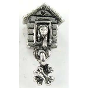   Silver Plated Doghouse Charm Bead for Pandora/Troll/Chami Jewelry
