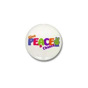  Give Peace A Chance Cool Mini Button by  Patio 