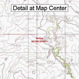 USGS Topographic Quadrangle Map   Richey, Montana (Folded/Waterproof 
