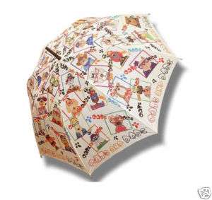 cuty cats & dogs painting long size automatic umbrella  