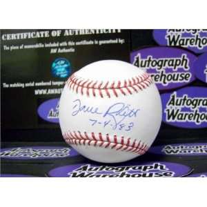 Dave Righetti Autographed Baseball   inscribed 7 4 83   Autographed 