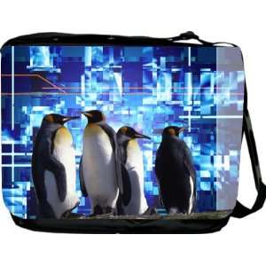  Rikki KnightTM Penguins Design Messenger Bag   Book Bag 