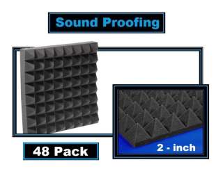 48)2Pyramid Vocal/Recording Studio Soundproof Foam 12  