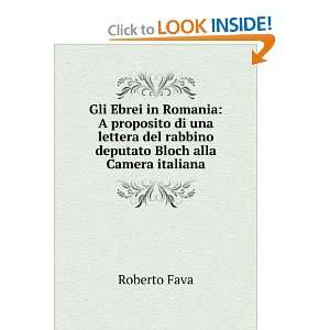   deputato Bloch alla Camera italiana Roberto Fava  Books