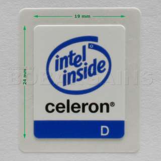 Intel Celeron D Inside Sticker / Decal / Badge 19x24mm  