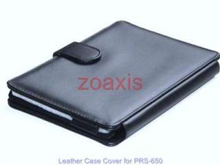 Black Leather Case Cover for Sony PRS 650 Reader Touch  