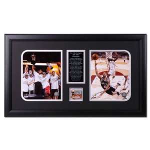  SPURS FRAMED 2 PHOTO (07 MVP/COLLAGE) w/PIN AND PLATE 