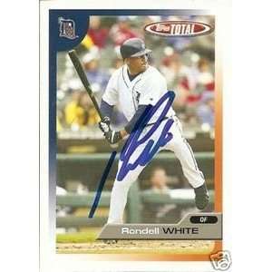  Rondell White Signed Detroit Tigers 05 Topps Total Card 