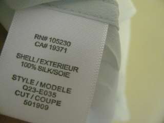 2012 Equipment Signature Blouse Washed Silk Oversized Shirt M L Ice 