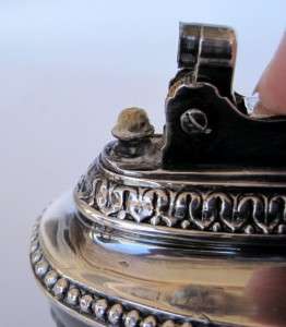 Vintage Ronson Queen Anne Style Silver Plated Wick Table Lighter US 