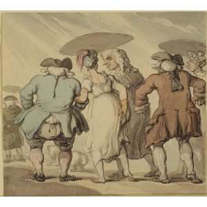  Hand Made Oil Reproduction   Thomas Rowlandson   32 x 28 