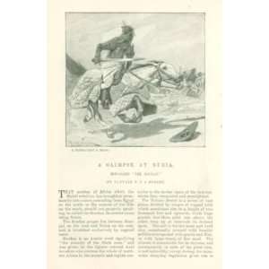  1899 Nubia Soudan Zeriba Elephants Africa illustrated 