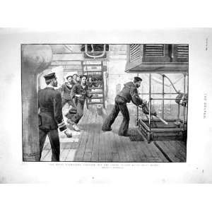  1893 NAVY MANOEUVRES ORDER CLOSE WATER TIGHT DOORS