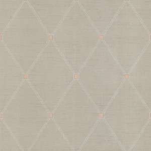   20.5 Inch by 396 Inch Ruth Anne   Stitched Harlequin Wallpaper, Taupe