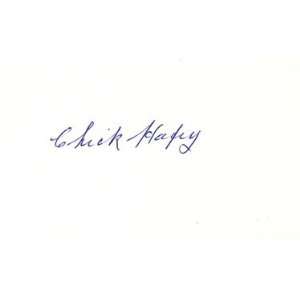  Chick Hafey Autographed 3x5 Card