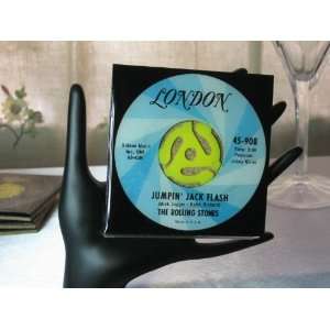   45 rpm Record Drink Coaster   Jumpin Jack Flash