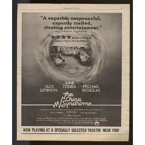 1979 The China Syndrome Movie Promo Print Ad (Movie Memorabilia 