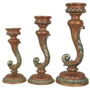 Livex 8268 17 Salerno Candleholders Crackled Bronze with Vintage Stone 