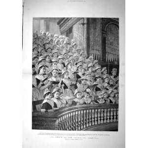   1893 CHOIR FOUNDLING HOSPITAL CHILDREN CHAPEL SINGING