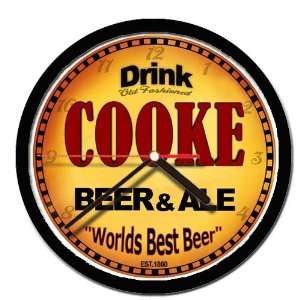  COOKE beer and ale cerveza wall clock 