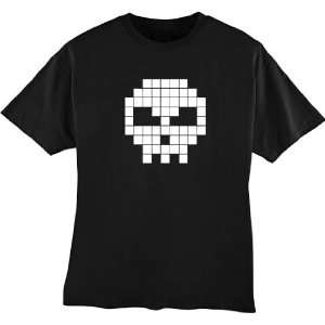  8 Bit Skull Funny Gamer T shirt X Large by DiegoRocks 