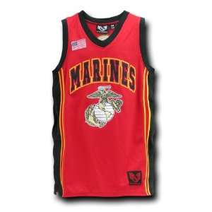  NEW USA Marines Red Military Basketball Jersey SIZE 
