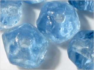 50 CZECH ANTIQUE ENGLISH CUT BLUE GLASS BEADS 5 mm  