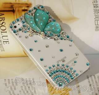 Handmade 3D Bling *Butterfly* Swarovski Crystal Case Cover For iPhone 