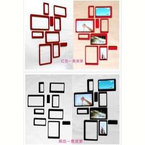   Wall Glass Sticker Art Decal Home Room Decoration Photo Frames  